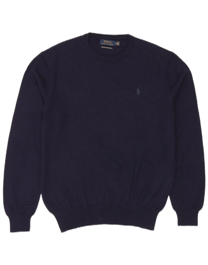 Polo Ralph Lauren muški džemper s okruglim izrezom srednje tamnoplave vune