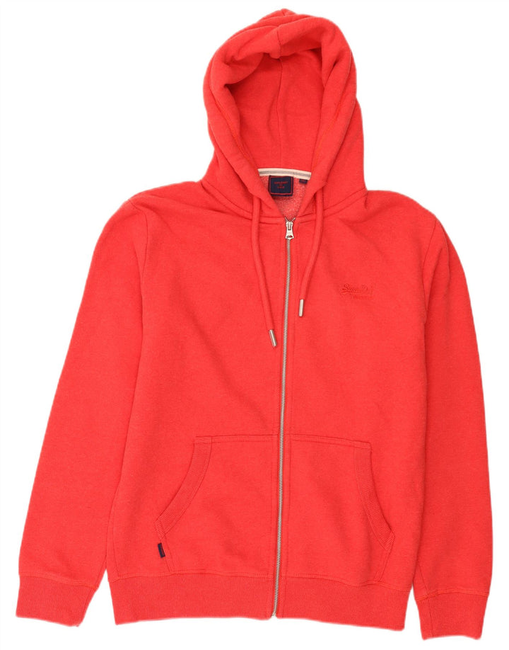 Superdry muški pulover s kapuljačom na patentni zatvarač Veliki crveni pamuk