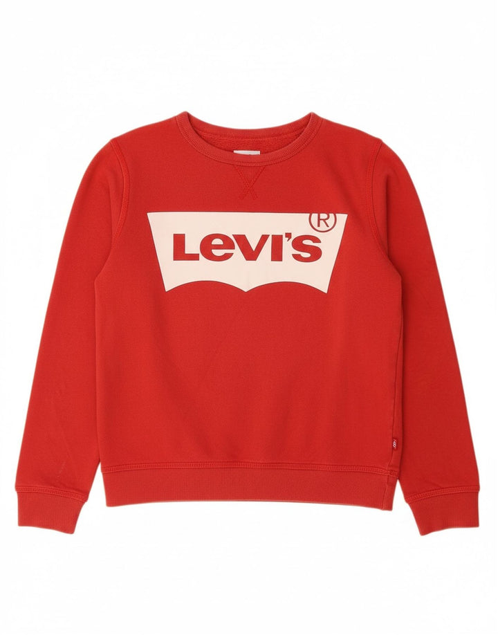 LEVI'S Boys Graphic Sweatshirt Džemper 13-14 godina, crveni pamuk