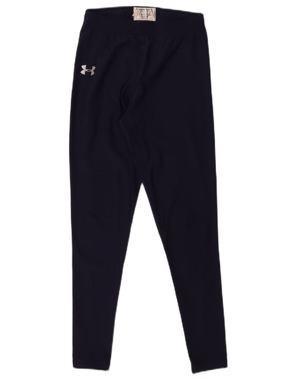 UNDER ARMOUR Ženske Cold Gear Leggings UK 12 Srednje tamnoplave