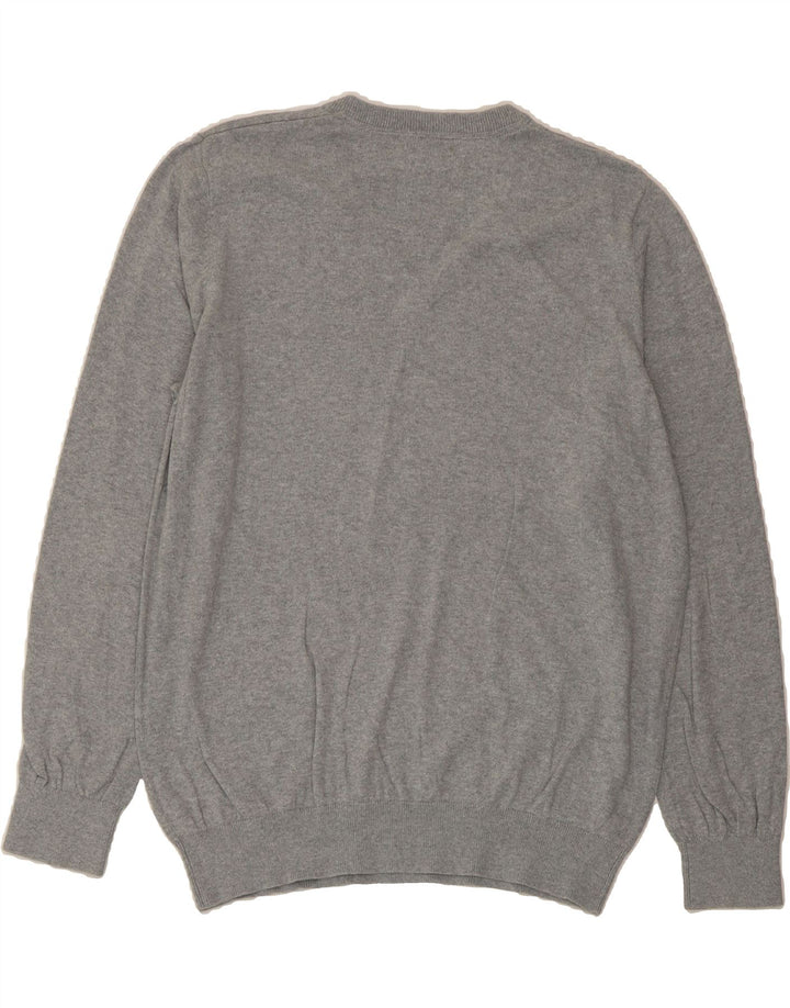 L.L.BEAN Mens V-Neck Jumper Sweater Large Grey Cotton Vintage L.L.Bean and Second-Hand L.L.Bean from Messina Hembry 