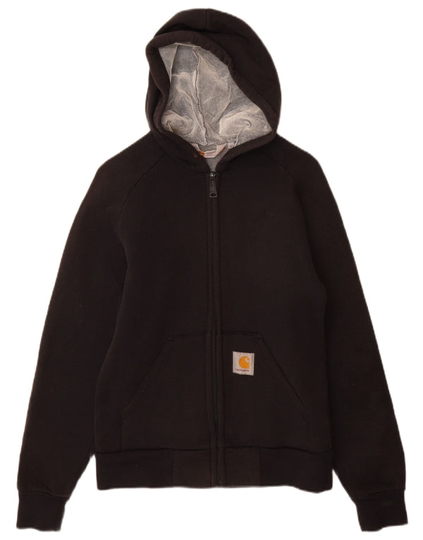 Carhartt ženski pulover s kapuljačom s patentnim zatvaračem UK 10 Mali crni pamuk