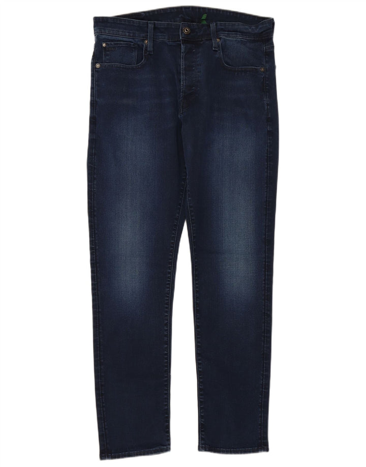 G-STAR muške ravne sužene traperice W34 L32 tamnoplavi pamuk