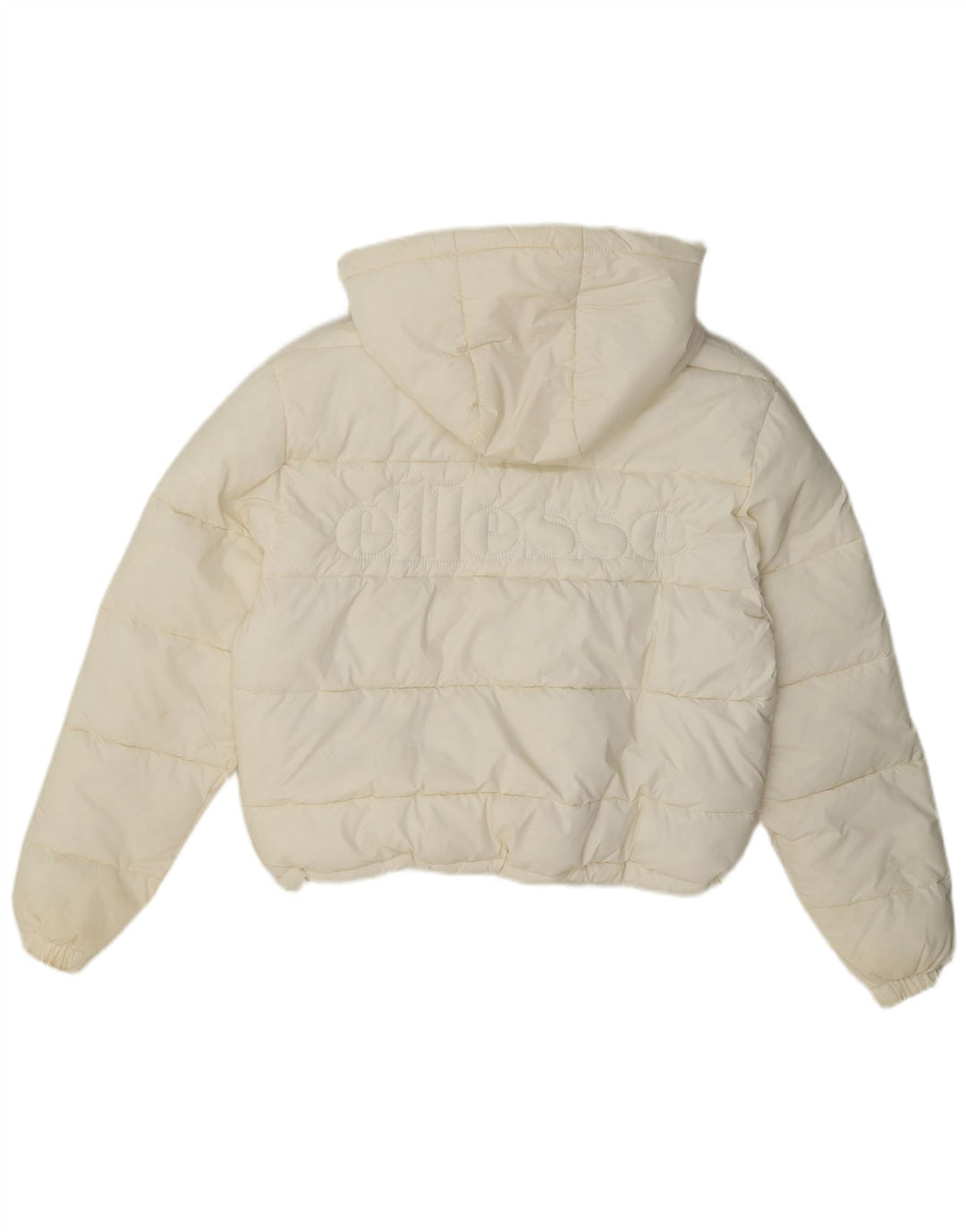Ellesse ženska prevelika podstavljena jakna s kapuljačom UK 8 Small Off White