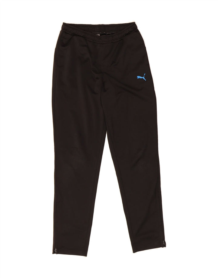 PUMA Boys Tracksuit Trousers 13-14 Years Black Polyester Vintage Puma and Second-Hand Puma from Messina Hembry 