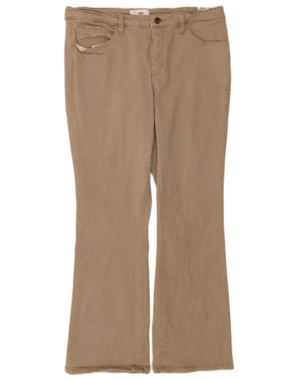 BKE Ženske ležerne hlače s bootcutom W33 L31 Bež pamuk