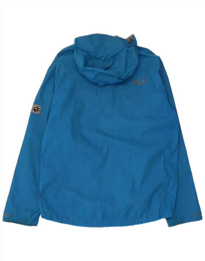 JACK WOLFSKIN Muška kišna jakna s kapuljačom UK 40 Large Blue Polyamide