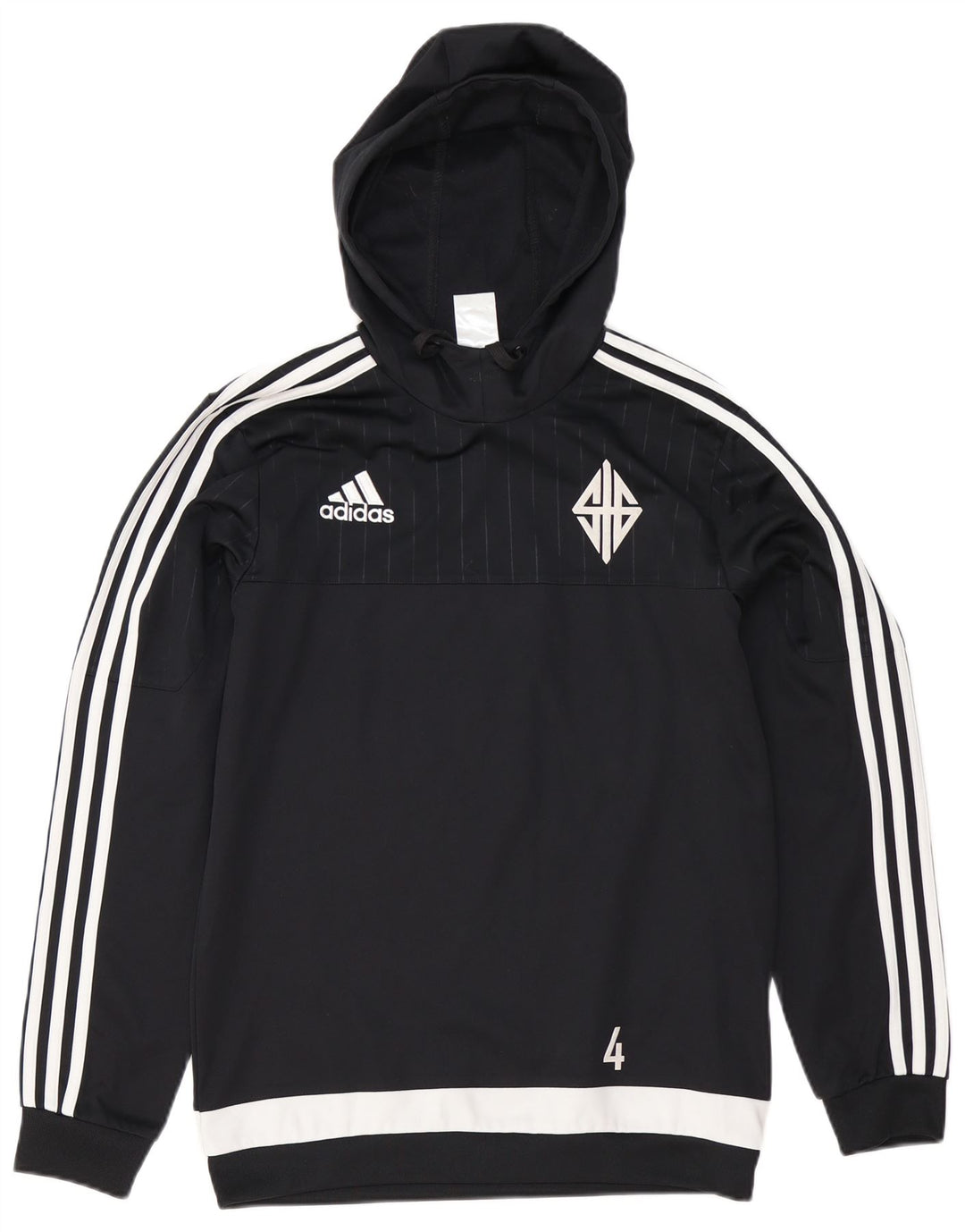 Adidas muška majica s kapuljačom s grafičkim motivima, mala crna poliesterska boja