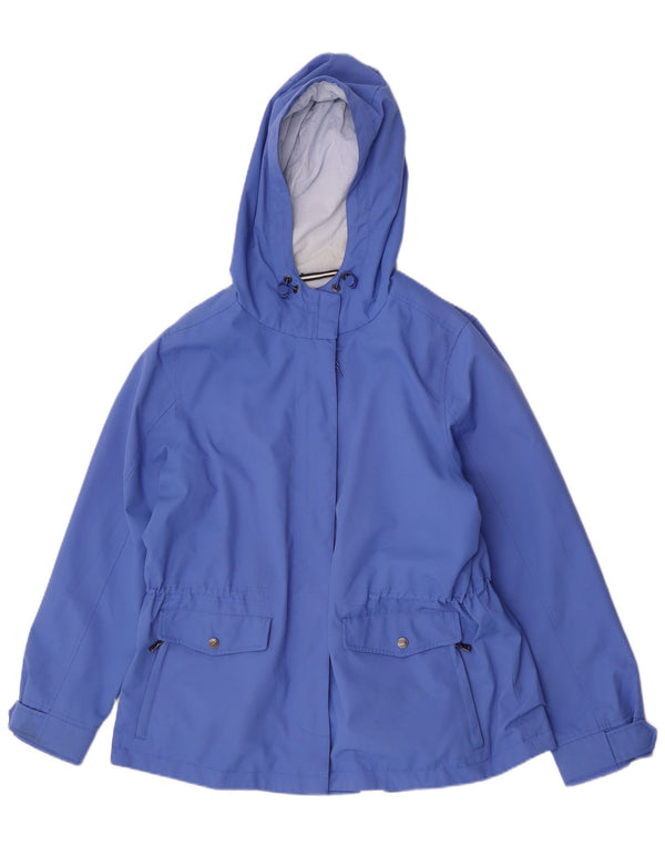 Crew Clothing Ženska kišna jakna s kapuljačom UK 16 veliki plavi poliester