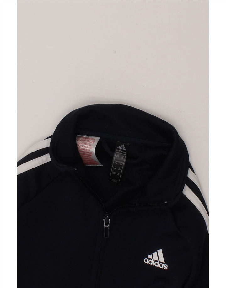 ADIDAS Boys Aeroready Tracksuit Top Jacket 7-8 Years Navy Blue Polyester Vintage Adidas and Second-Hand Adidas from Messina Hembry 