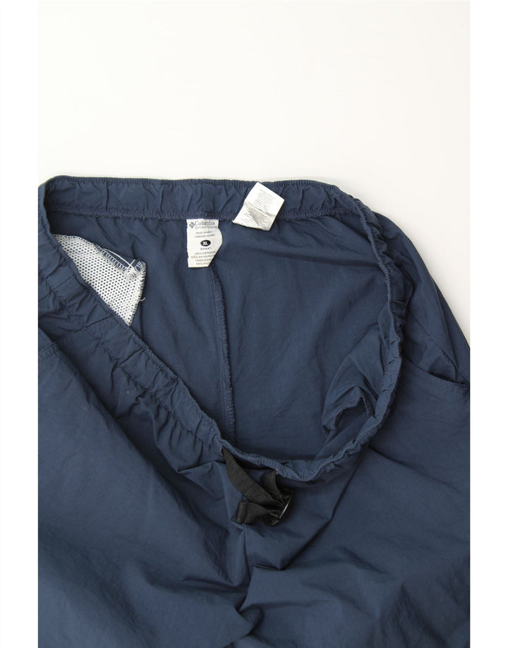 COLUMBIA Womens Cargo Shorts XL W36 Navy Blue Nylon Vintage Columbia and Second-Hand Columbia from Messina Hembry 