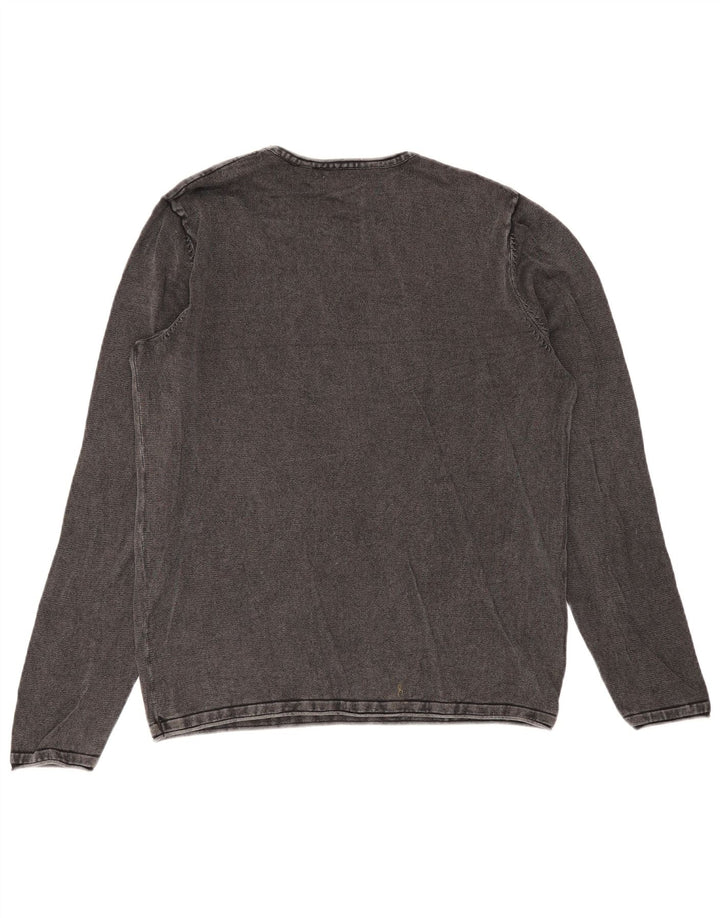 Jack & Jones muška majica dugih rukava, srednje sivi pamuk