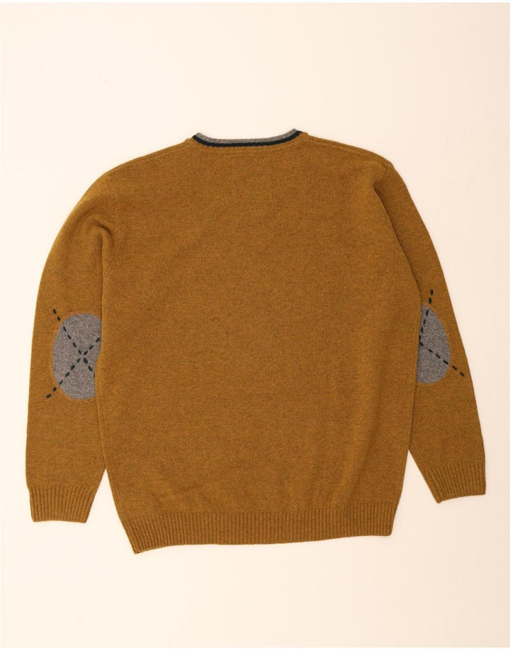 BASEFIELD Mens V-Neck Jumper Sweater IT 54 XL Brown Wool Vintage Basefield and Second-Hand Basefield from Messina Hembry 