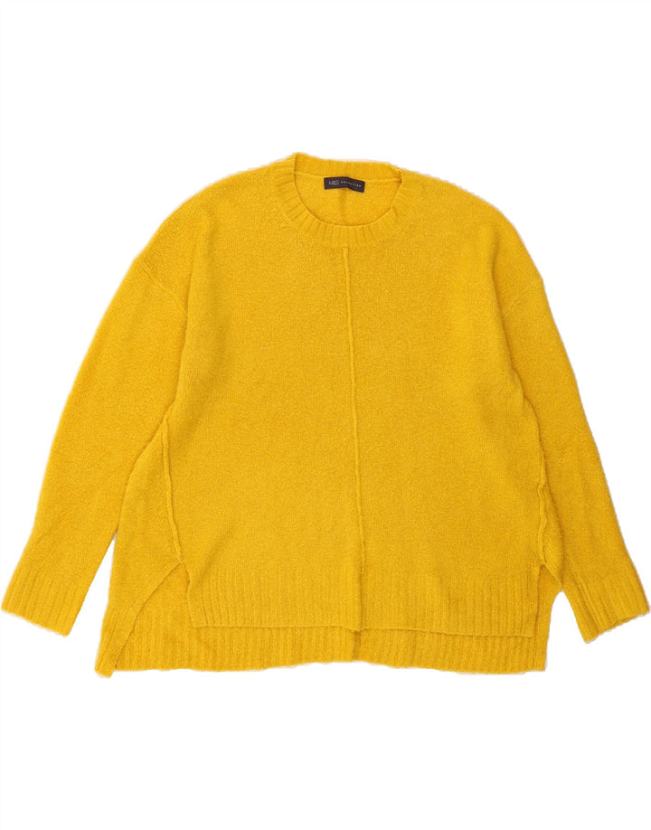 MARKS & SPENCER Womens Crew Neck Jumper Sweater UK 16 Large Yellow Vintage Marks & Spencer and Second-Hand Marks & Spencer from Messina Hembry 