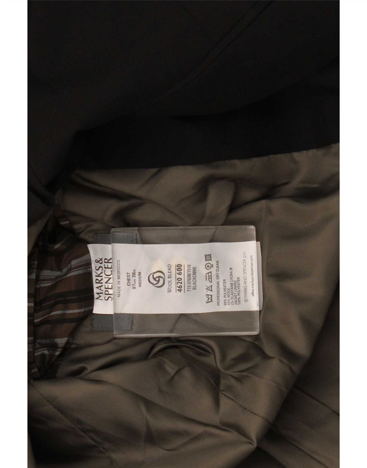 Marks & Spencer muška jakna sako s 3 gumba UK 38 srednji crni poliester