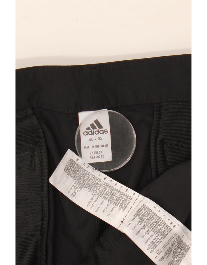 Adidas muške uske chino hlače W38 L32 crni poliester