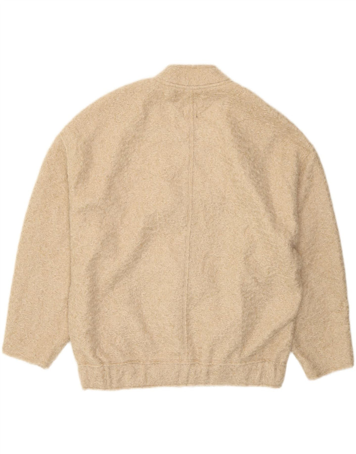 Zara ženska prevelika bomber jakna UK 6 XS bež poliester