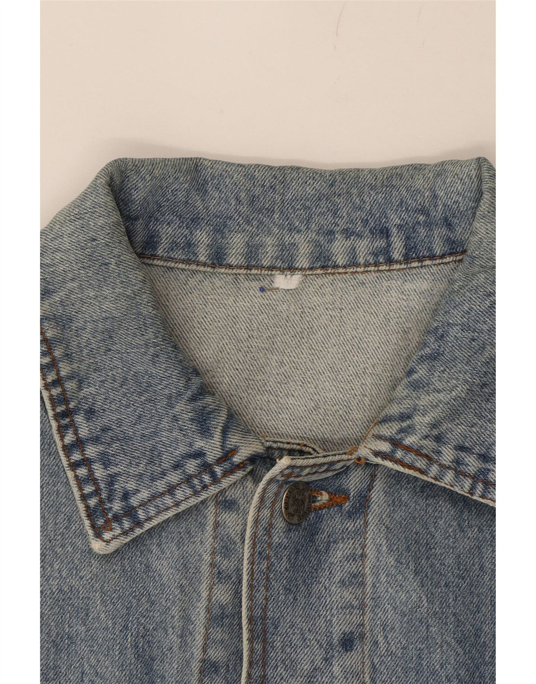 VINTAGE Mens Denim Jacket UK 38 Medium Blue Cotton Vintage Vintage and Second-Hand Vintage from Messina Hembry 