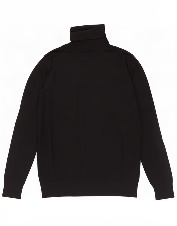 Massimo Dutti ženski pulover s rol izrezom UK 14 Velika crna svila