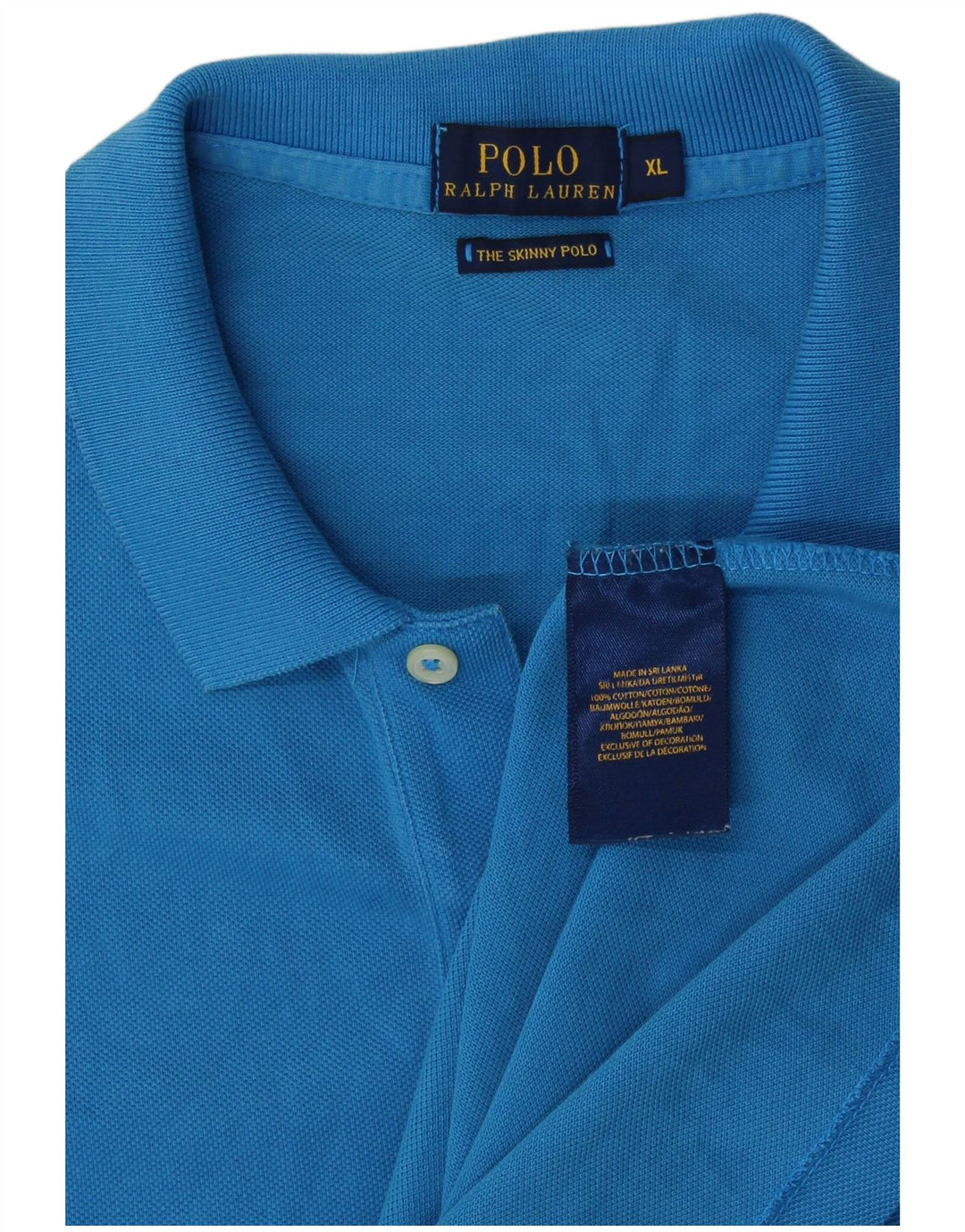POLO RALPH LAUREN Ženska uska polo majica UK 18 XL plavi pamuk