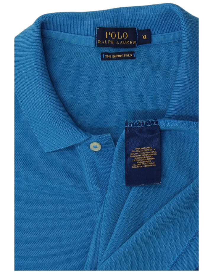 POLO RALPH LAUREN Ženska uska polo majica UK 18 XL plavi pamuk