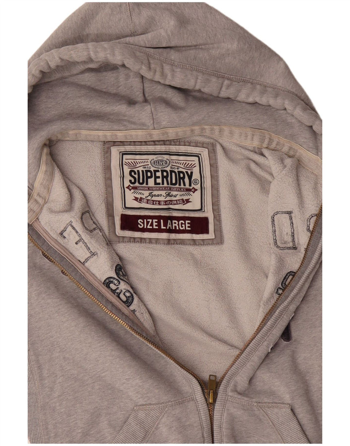SUPERDRY muška majica s kapuljačom s patentnim zatvaračem, veliki sivi pamuk