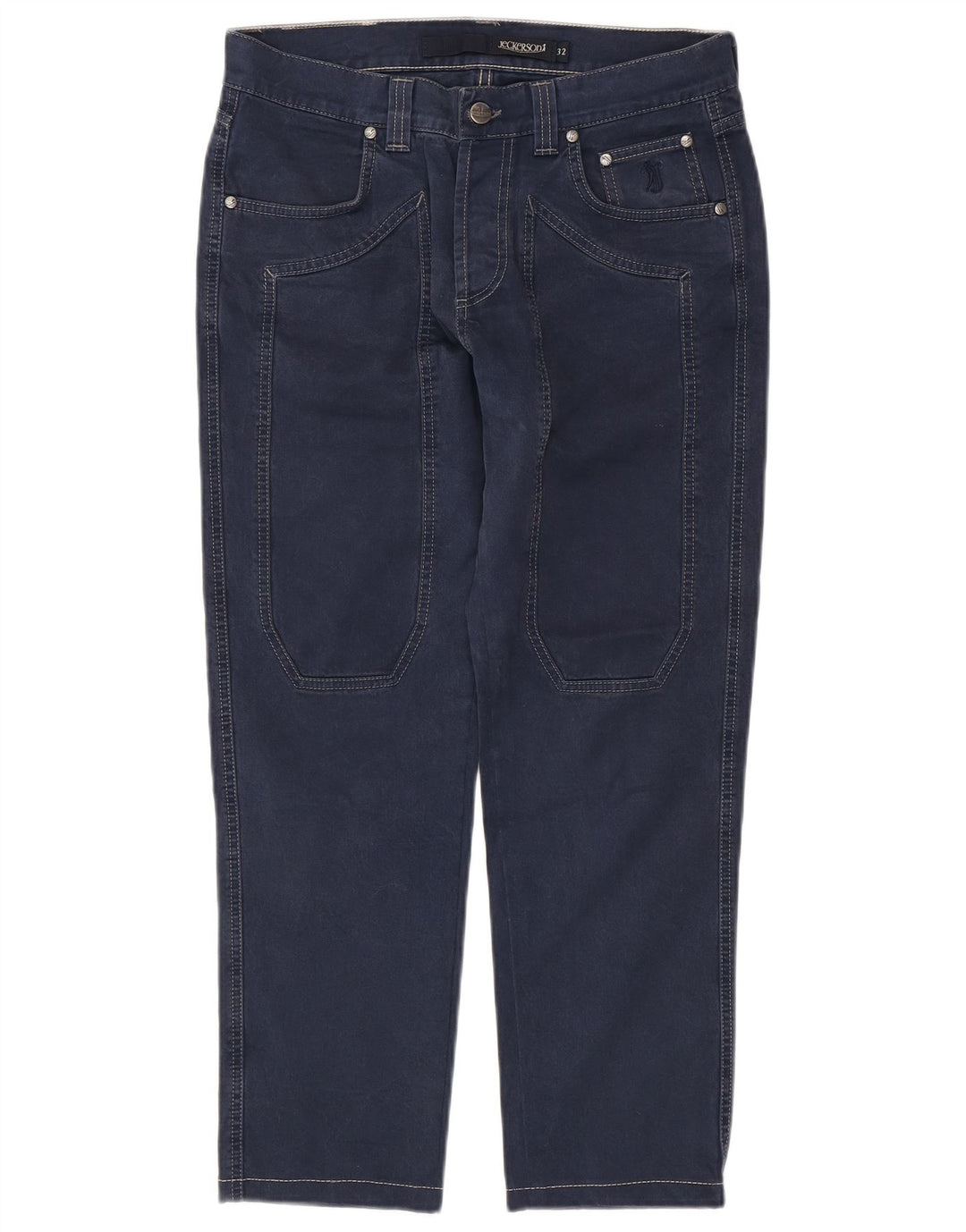 JECKERSON Muške uske ležerne hlače W32 L26 tamnoplavi pamuk