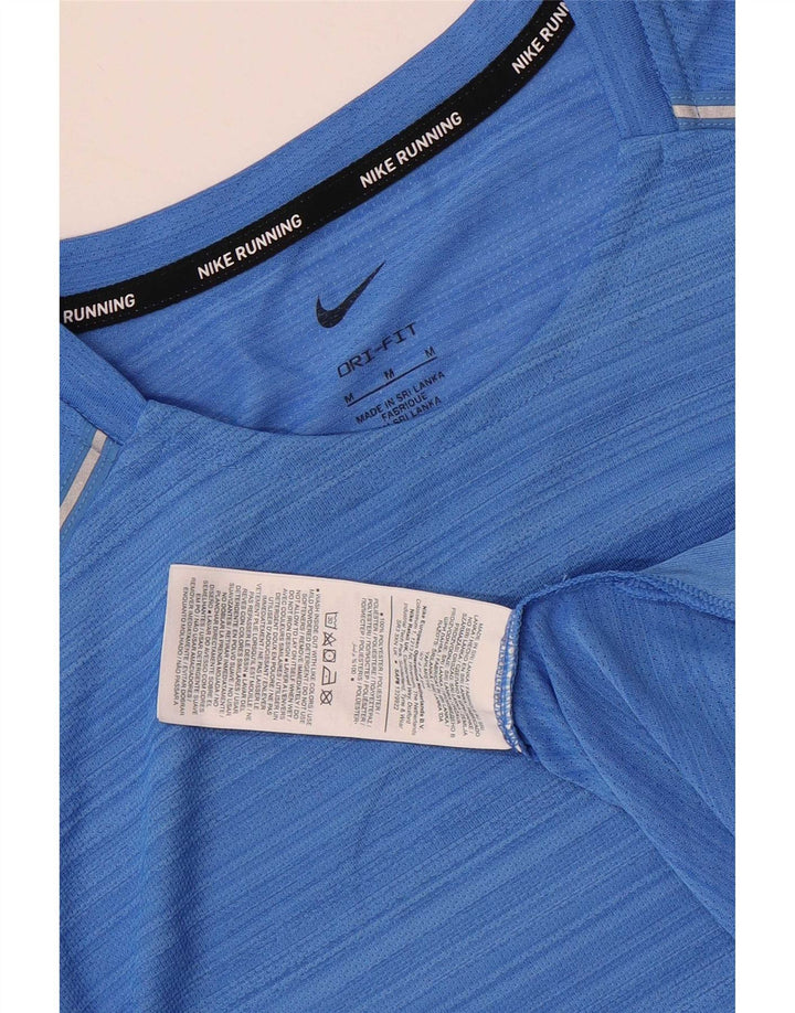 Nike Dri Fit T-Shirt Top srednje plave pruge od poliestera