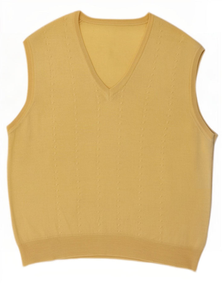 Vintage muška majica bez rukava Srednje žuta