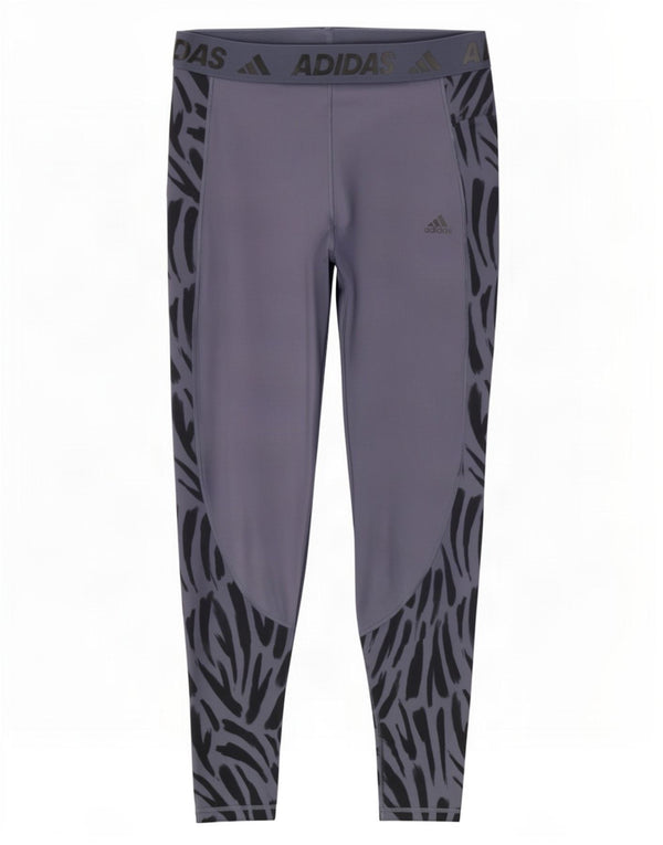 Adidas ženske Tech Fit grafičke tajice UK 20/22 XL mornarsko plave životinjske uzorke