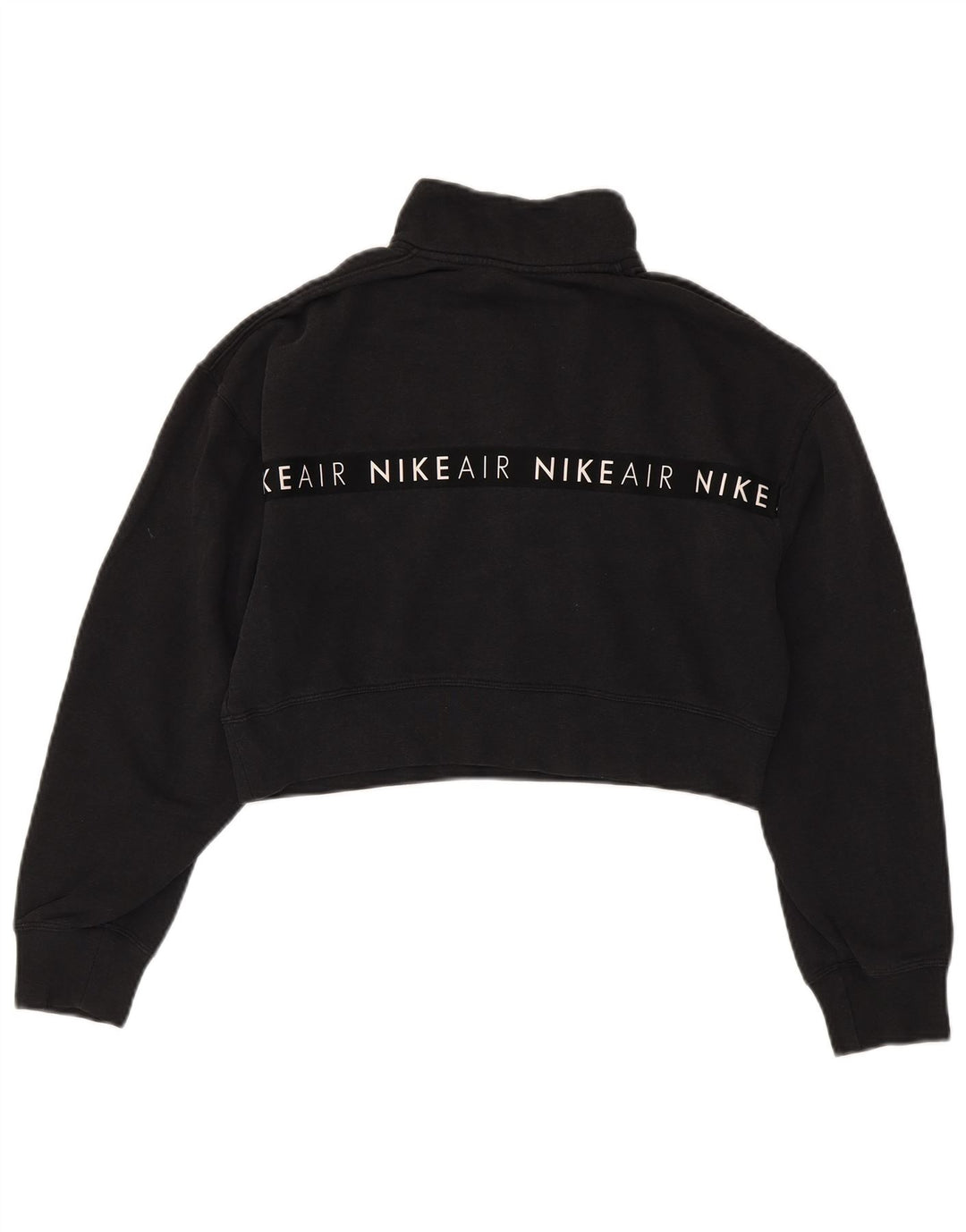 Nike ženska prekomjerna majica s kratkim crtama UK 10, mala crna