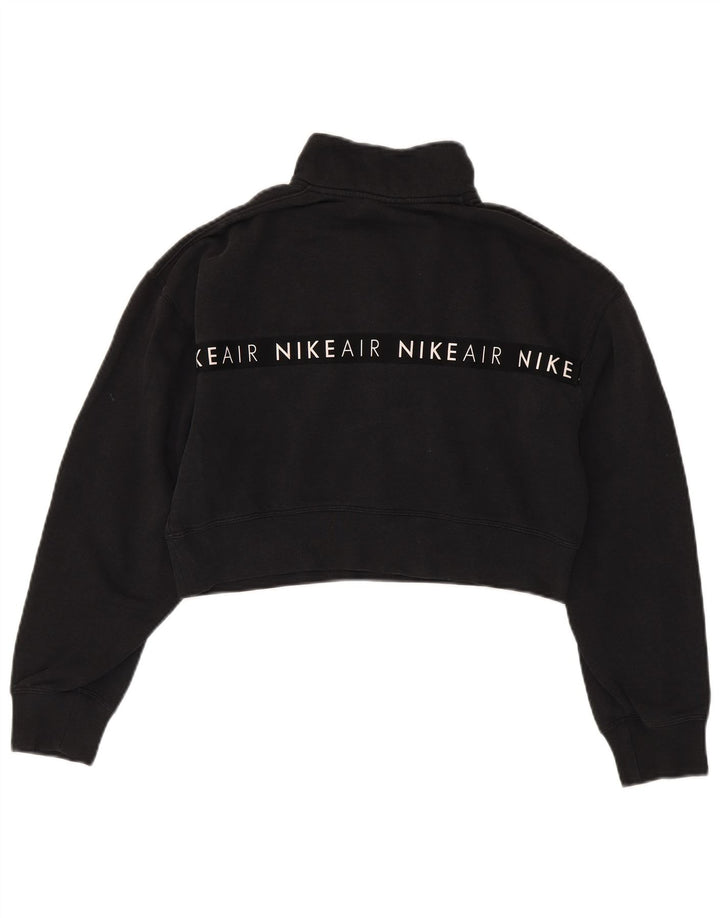 Nike ženska prekomjerna majica s kratkim crtama UK 10, mala crna
