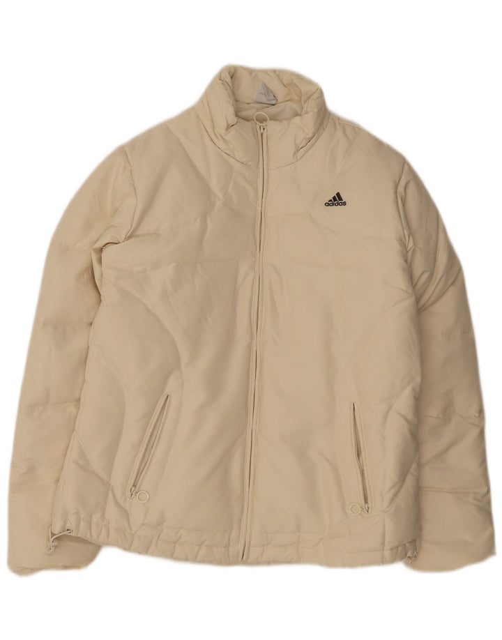 Adidas ženska podstavljena jakna UK 16 Large off white poliester