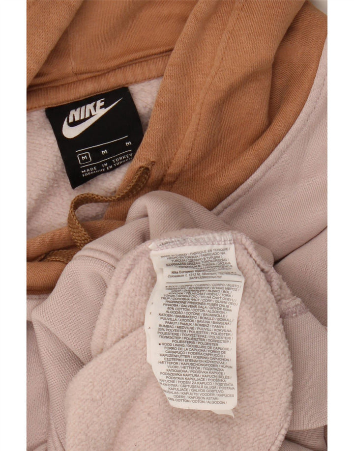 NIKE Ženska skraćena velika majica s kapuljačom UK 14 srednje ružičaste boje