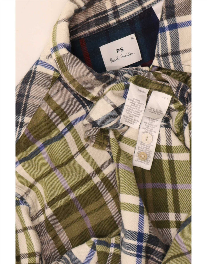 Paul Smith Muška košulja od flanela Srednji zeleni karirani pamuk