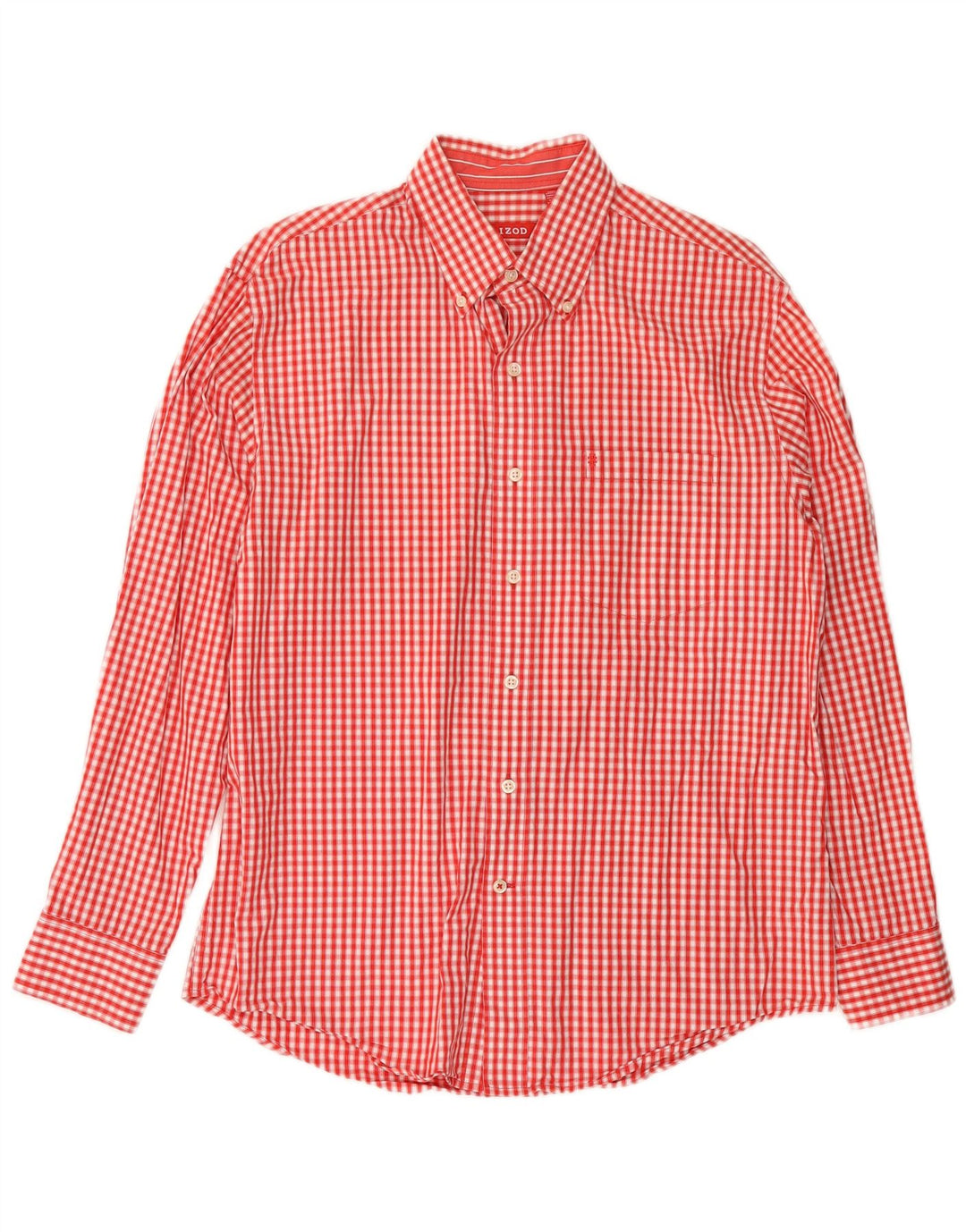 IZOD Muška košulja srednje crvene boje od gingham pamuka