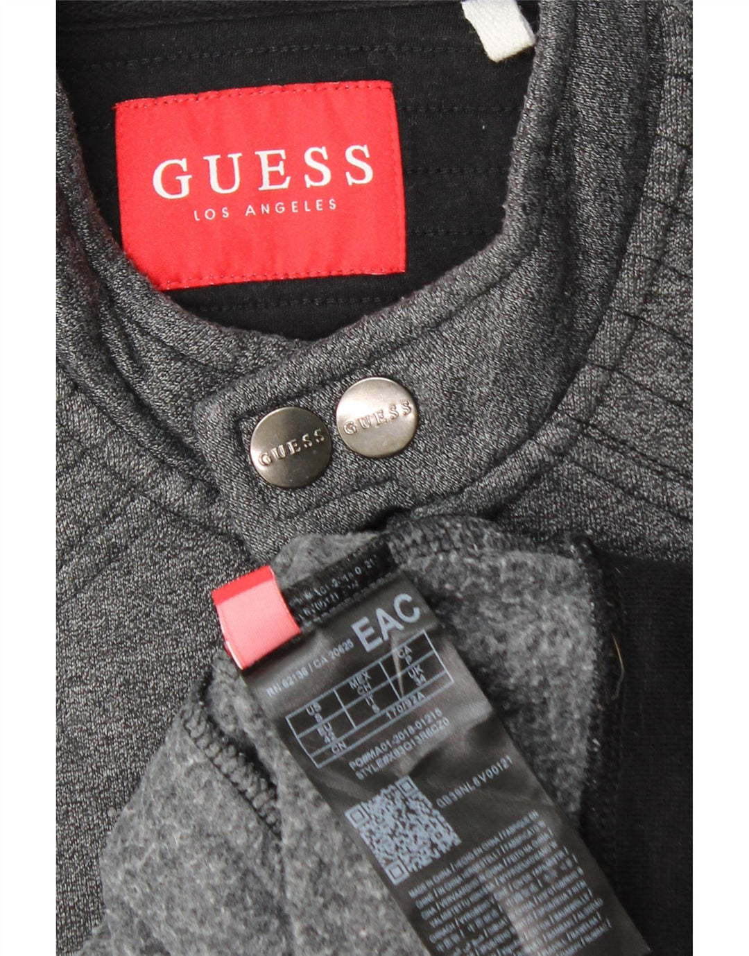Guess muška bomber jakna UK 34 XS sivi pamuk u boji