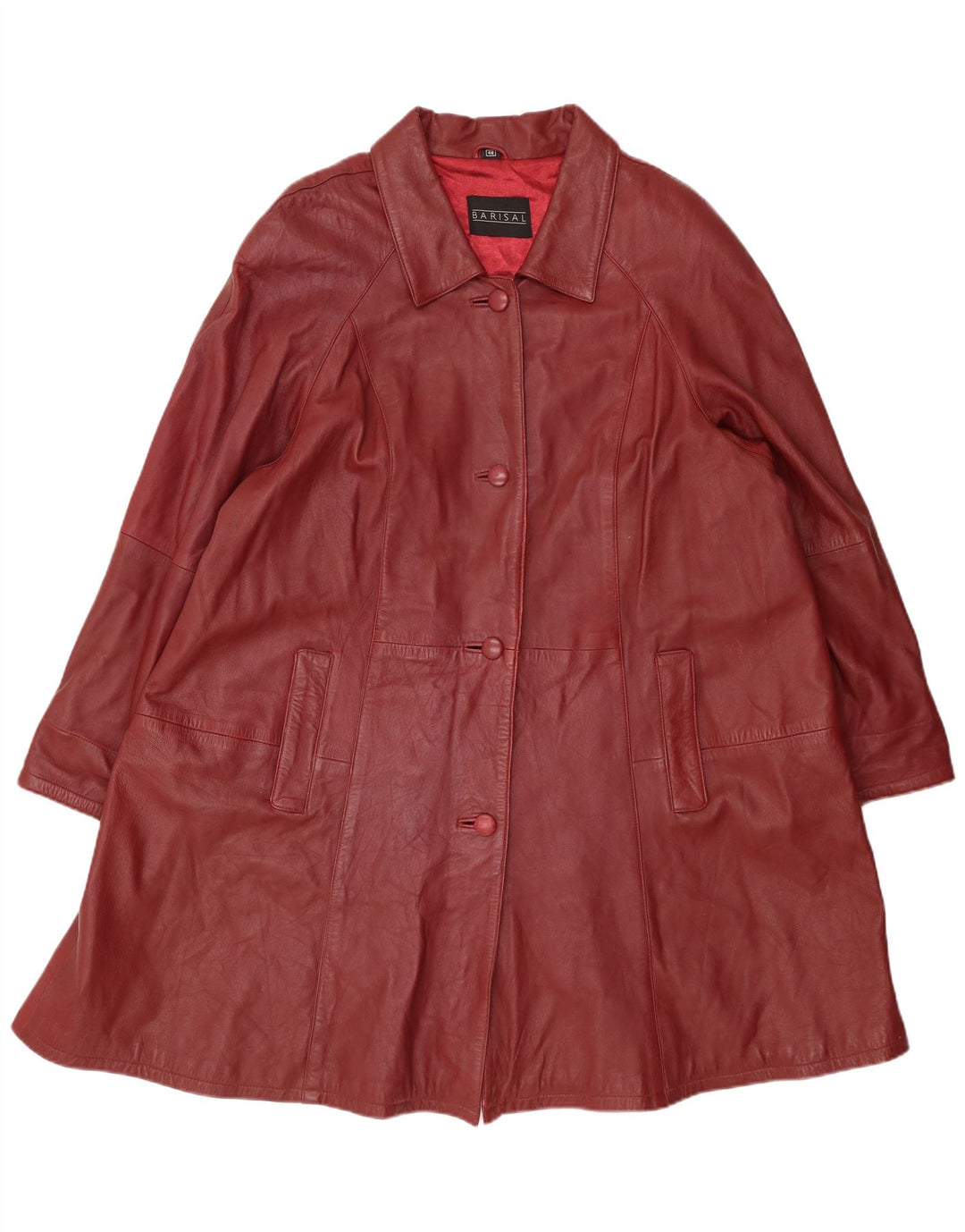 Preveliki ženski kožni kaput Barisal EU 48 2XL, kestenjasta koža