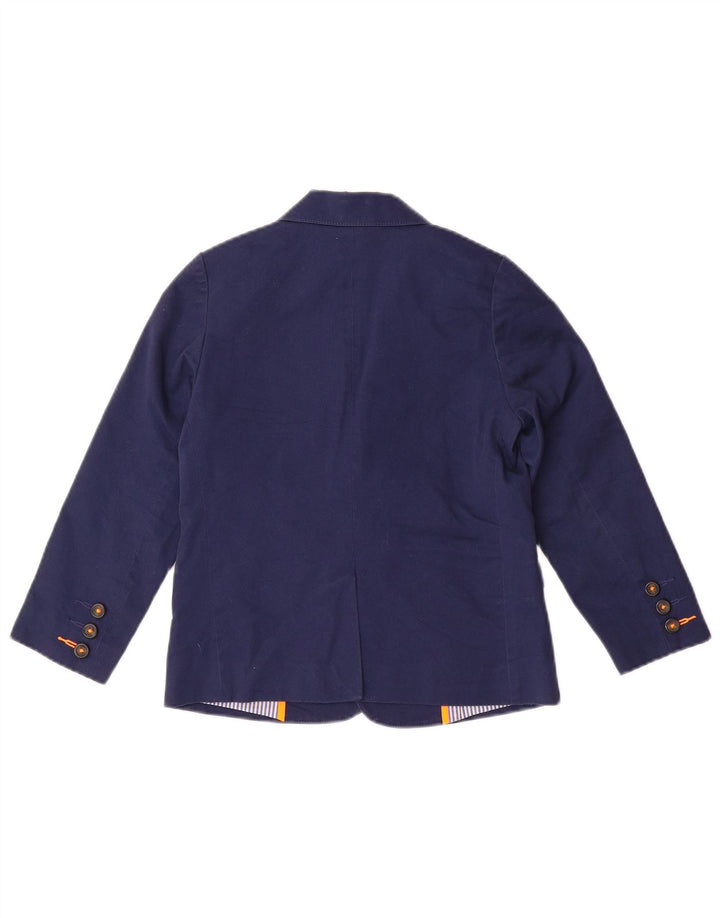 BODEN Boys 2 Button Blazer Jacket 6-7 Years Blue Cotton