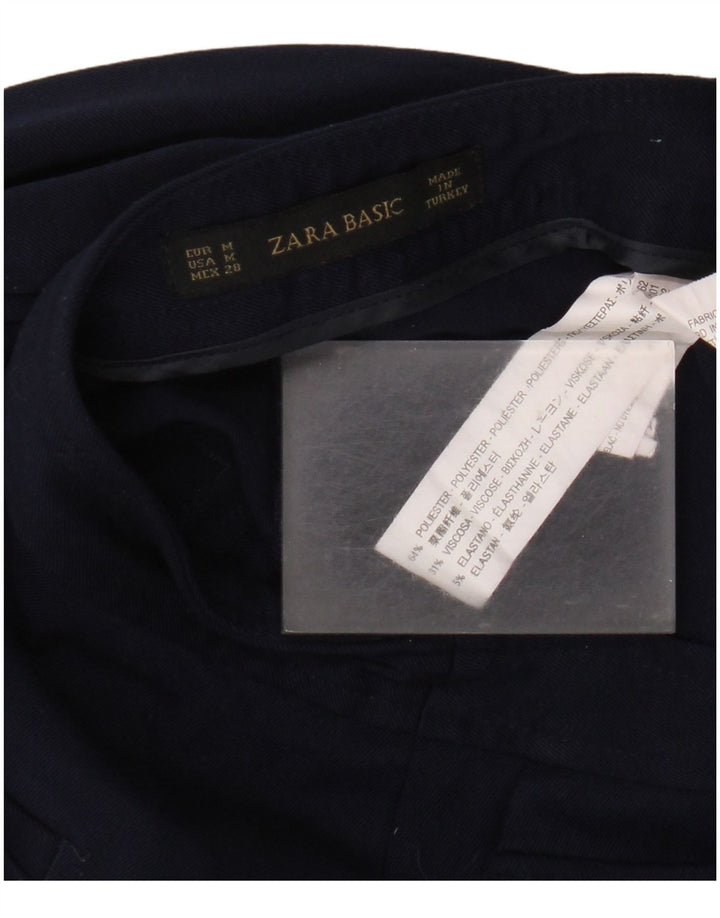 Zara ženske ležerne hlače srednje veličine W28 L30 tamnoplavi poliester