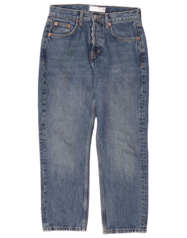 Topshop Womens Editor Tapered Jeans UK 8 W26 L28 Plavi pamuk