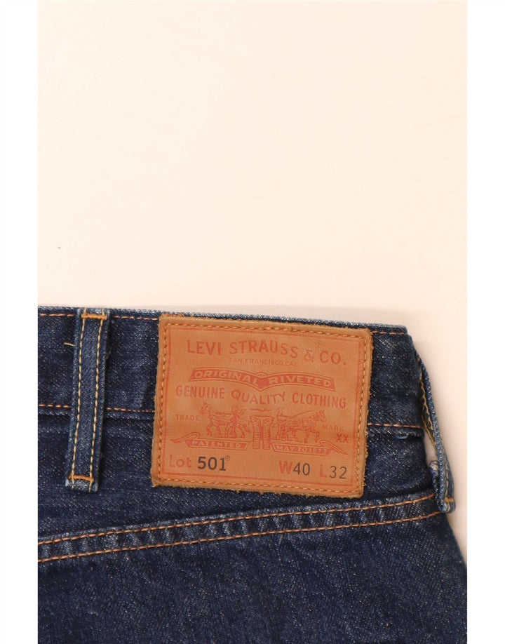 LEVI'S muške 501 ravne traperice W40 L29 tamnoplavi pamuk