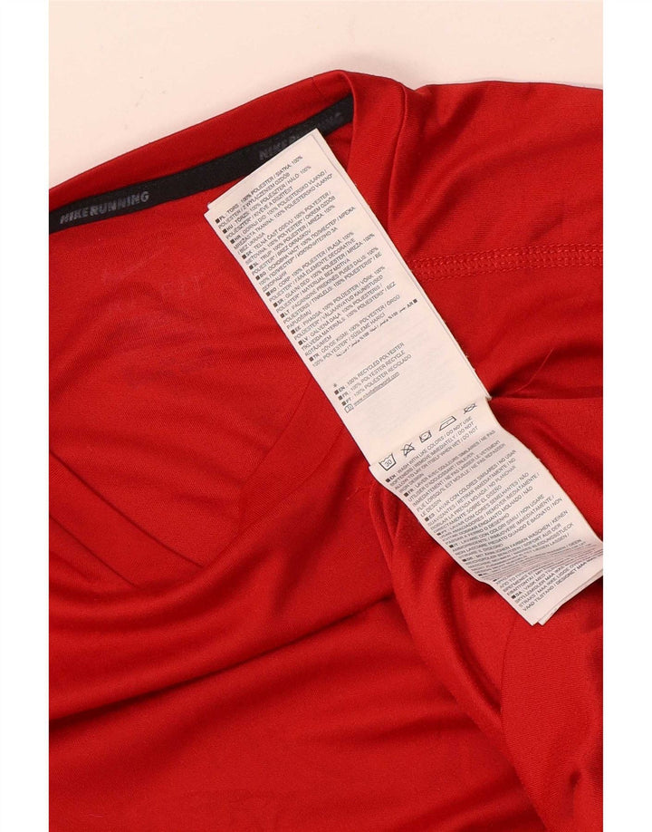 Nike Dri Fit Graphic majica kratkih rukava srednje crvene boje od poliestera