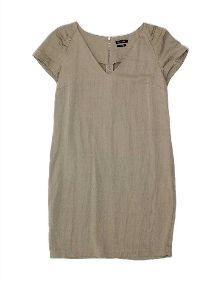 MASSIMO DUTTI Womens Shift Dress EU 36 XS Grey Viscose Vintage Massimo Dutti and Second-Hand Massimo Dutti from Messina Hembry 