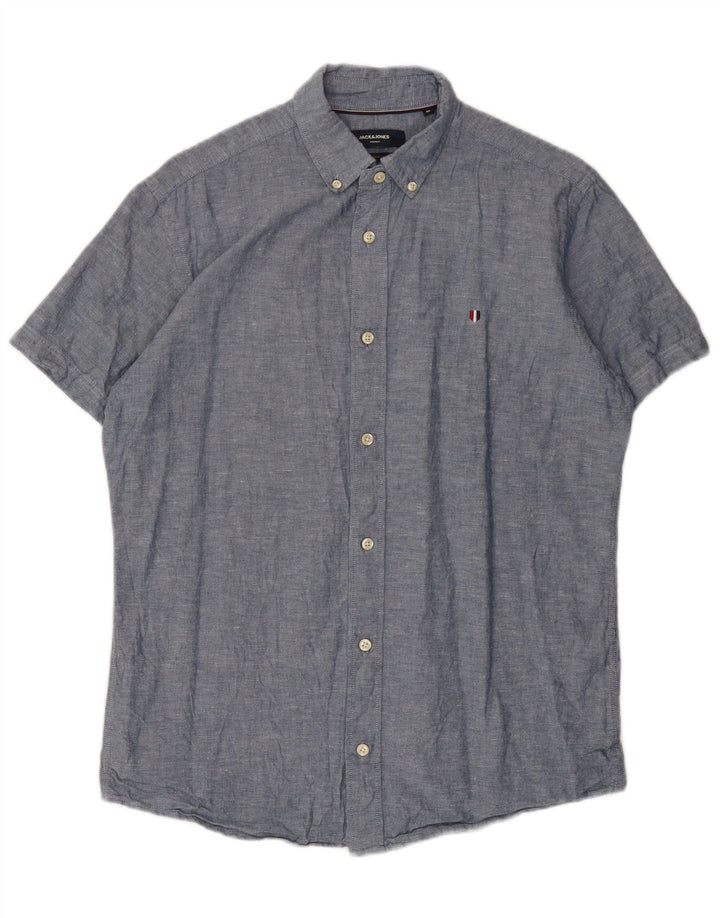 Jack & Jones muška košulja kratkih rukava Srednje plavi pamuk