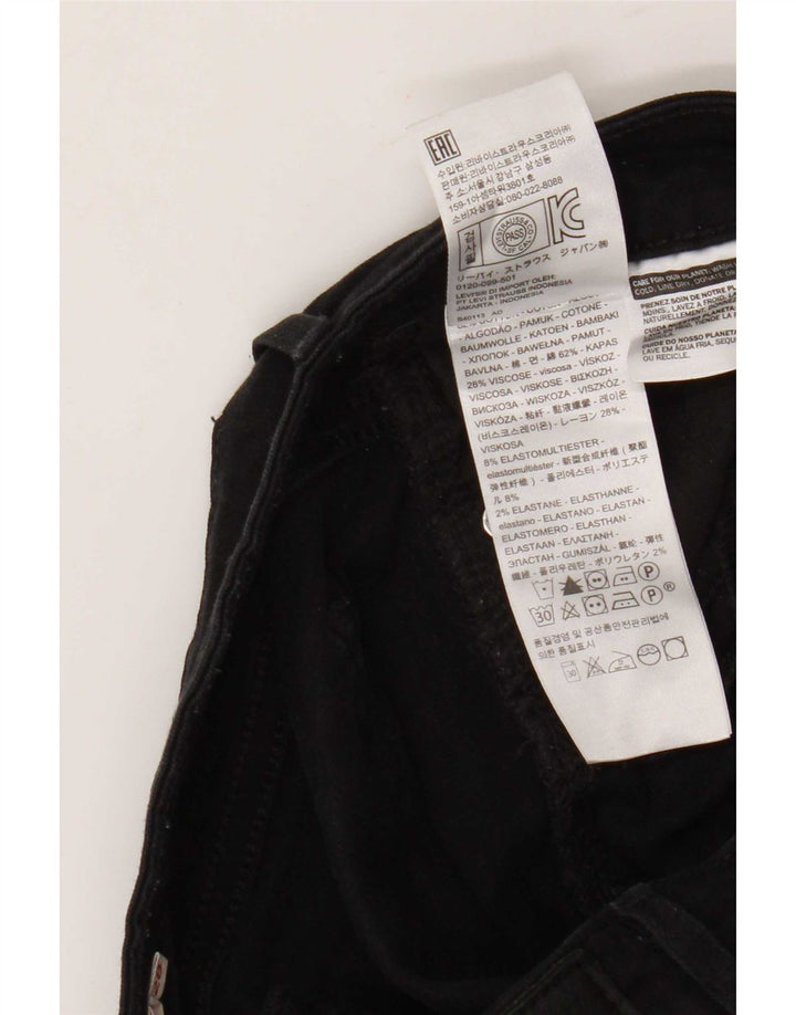 Levi's ženske 714 ravne traperice W28 L32 crni pamuk