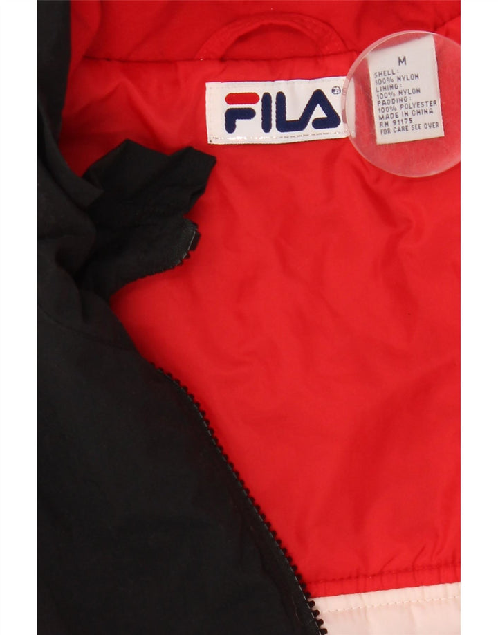 Muška jakna Fila Graphic Podstavljena jakna UK 38 Srednje crni Colourblock najlon