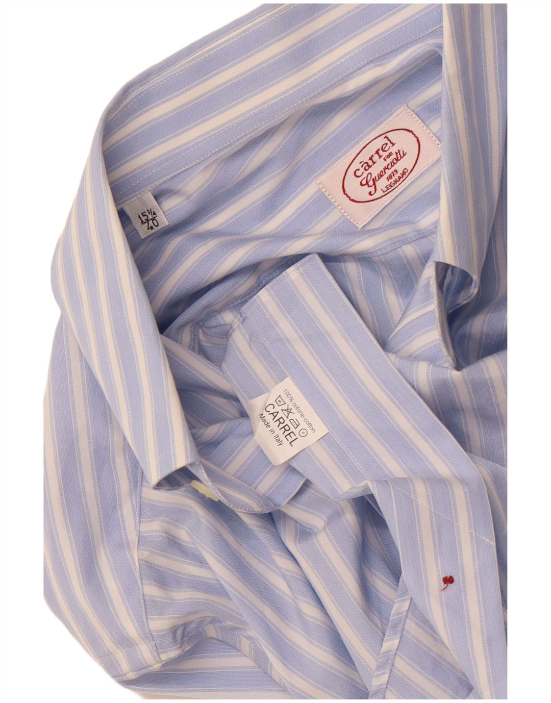 Carrel muška košulja kratkih rukava veličina 40 15 1/2 pamuk srednje plave pruge