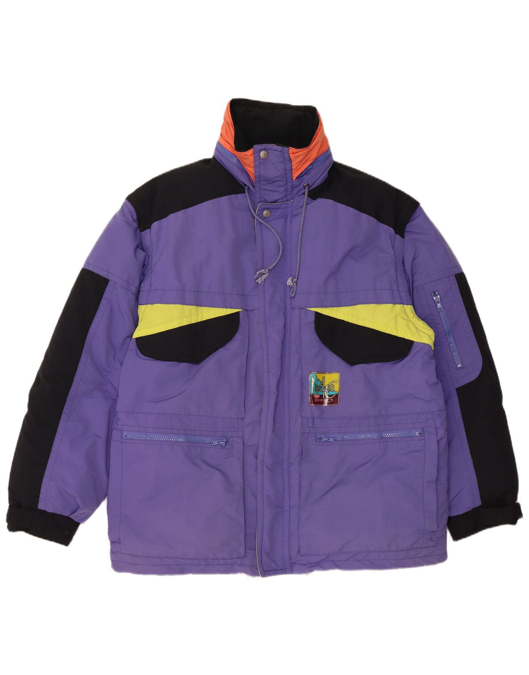 Vintage muška podstavljena jakna UK 40 Large Purple Colourblock Poliamid