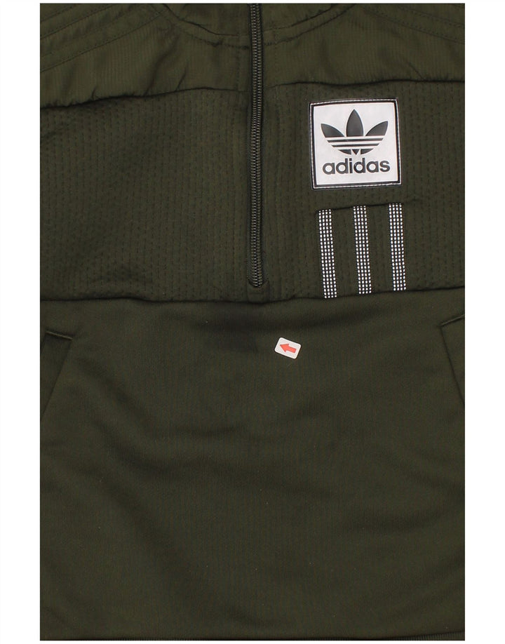 Adidas majica s kratkim izrezom s grafičkim detaljima, 7-8 godina, zeleni poliester